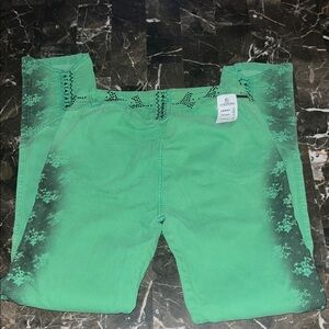 Green Patterned Pants